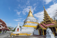 Pagoda At WAT PHRA KAEO DON TAO Temple In Lampang Province, Thailand