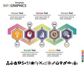 Wall Mural - infographics business template elements