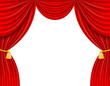 red theatrical curtain vector illustration