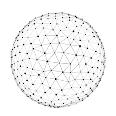 Interconnected globe network abstract