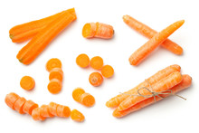 Baby Carrots Isolated On White Background