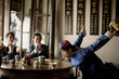 © Erickson Stock - Waiter in restaurant pouring tea into cup