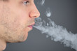 man with smoke coming out from his mouth