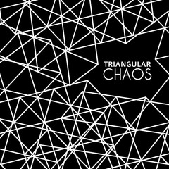 Leinwandbilder - Abstract black background with grid textured by white triangles. Simple vector pattern