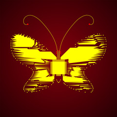 Wall Mural - Abstract Butterfly. Electronic circuit butterfly. Vector illustration. Butterfly.