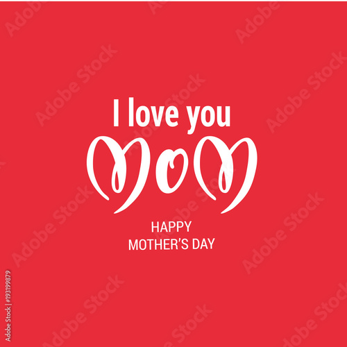 Foto Red Mothers Day holiday card