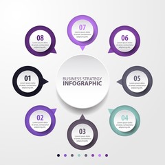 Wall Mural - business infographics template design for presentation