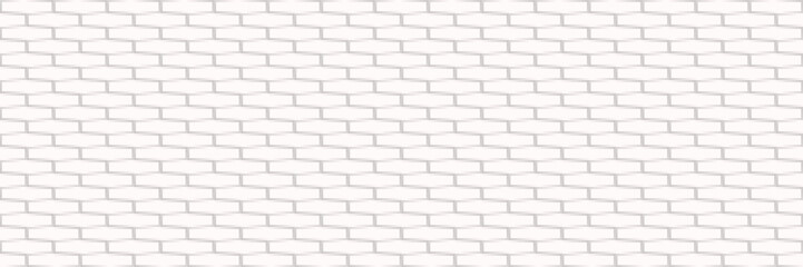  horizontal white brick wall for pattern and background,vector illustration