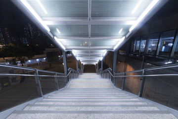 Poster - Stairway of modern pedestrian walkway