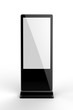 © godesignz - WiFi network Multi touch floor standing LCD ad display digital signage display touch monitor. 3d render illustration.