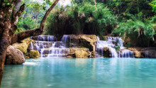 Waterfall Luang Pra Bang Laos Tat Kuang Si