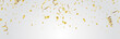Gold confetti party background, concept design. Celebration Vector illustration.