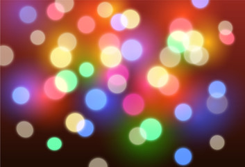 Wall Mural - vector abstract background with colorful blurred lights - disco, celebration, party concept