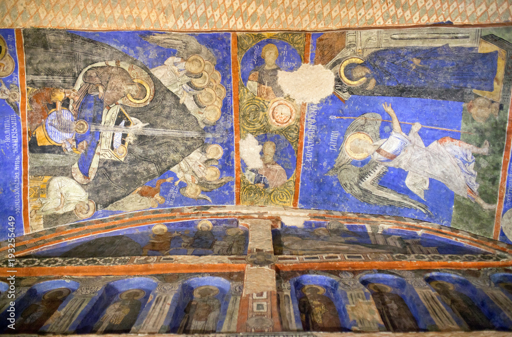 Ancient mural painting in Tokali Kilise, Church of the Buckle in