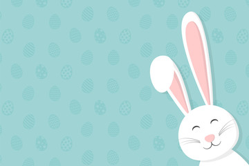 Wall Mural - Background with Easter bunny and copyspace. Vector.