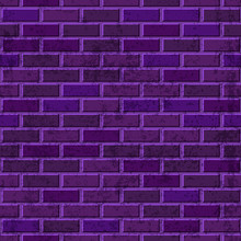 Vector Purple Brick Wall Seamless Texture. Abstract Architecture And Loft Interior Violet Background