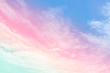Wall Mural - sun and cloud background with a pastel colored