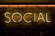 © Peter - Social sign in neon yellow lights