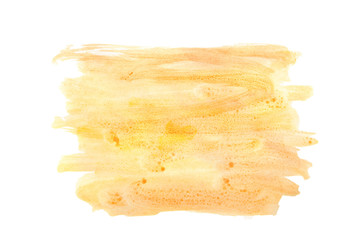 Abstract yellow watercolor painted background