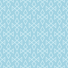 Light blue geometric ornament. Seamless pattern
