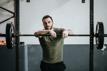 Wall Mural - Portrait of Athlete at Gym