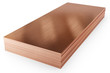 Stack of copper sheets, warehouse copper plates. Isolated on white background, clipping path included. 3d illustration.
