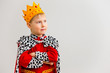 Boy in a king costume