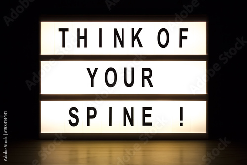 Fotomural Think of your spine light box sign board