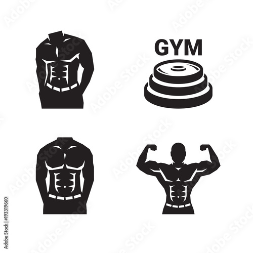 Bodybuilding Gym Logo Vector