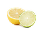Fototapeta Kuchnia - Ripe limes and lemons isolated on white