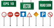 © Aleksandr - Set for road sign on a white background