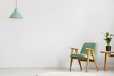 Fototapeta Przestrzenne - Mint armchair and table