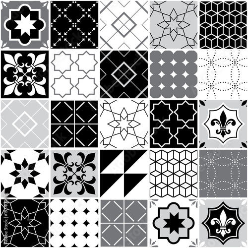 portugalski-plytki-azulejos-bez-szwu-wektor-wzor-plytki-geometryczny-i-kwiatowy-wzor-czarny