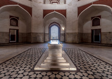 Humayun Tomb, Delhi, India, Asia  - Ancient Grave Of A Great Mughal Emperor Humayun At An Ancient Site Seeing Place To Travel Next In New Delhi.