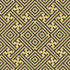 Wall Mural - Seamless background southeast Asian retro aboriginal traditional art textile pattern square check geometry cross tracery spiral frame