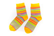 Striped socks on a white background.