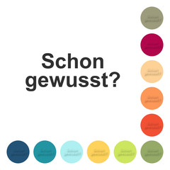 Sticker - Farbige Buttons - Schon gewusst