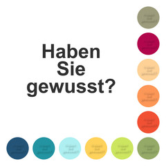 Poster - Farbige Buttons - Haben Sie gewusst