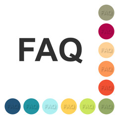 Sticker - Farbige Buttons - FAQ