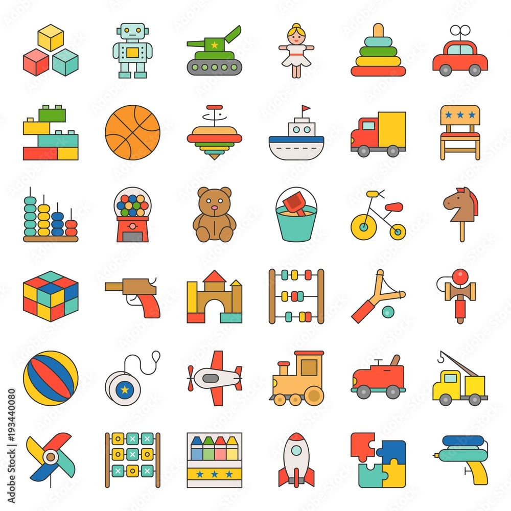 Fotografía Toy For Children And Baby Icon Set 13 Filled Fotografía Toy For Children And Baby Icon Set 13 Filled