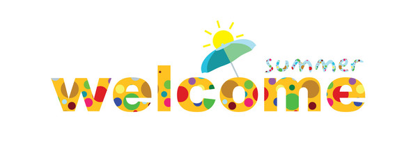 Welcome Summer Vector Template Design