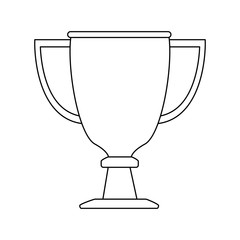 Championship trophy cup icon vector illustration graphic design