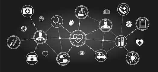 Aufkleber - Healthcare modern flat interface vector