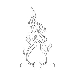 Canvas Print - bonfire isolated symbol icon vector illustration graphic design