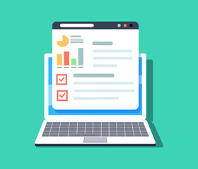 flat vector illustration of web and application optimization, programming and analytics