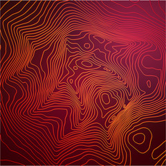 Leinwandbilder - Topographic map colorful abstract background with contour lines