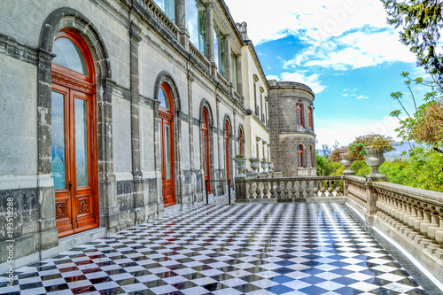 Terrace of Castillo de Chapultepec in Mexico City
