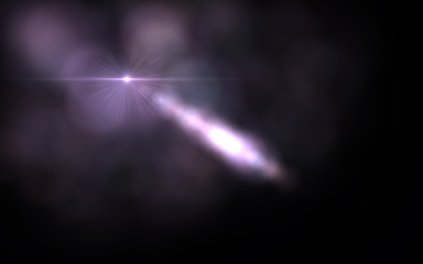 Wall Mural - abstract digital lens flare in black background.modern abstract beautiful rays light streak backgrou