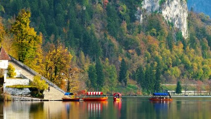 Canvas Print - A pletna, traditional Slovenia boat