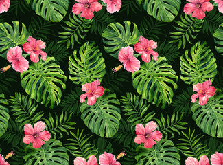 Plakat natura hawaje modny roślina